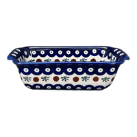 A picture of a Polish Pottery Medium Bread Baker (Mosquito) | NDA181-24 as shown at PolishPotteryOutlet.com/products/medium-bread-baker-mosquito-nda181-24