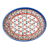 Baker, Oval, 11.5" x 9" in "Red Lattice" by Andy | NDA187-20