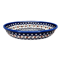 A picture of a Polish Pottery Oval Baker (Mosquito) | NDA187-24 as shown at PolishPotteryOutlet.com/products/oval-baker-mosquito-nda187-24