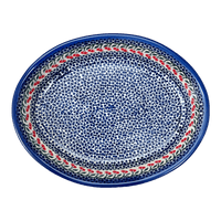 A picture of a Polish Pottery Oval Baker (Cherries Jubilee) | NDA187-29 as shown at PolishPotteryOutlet.com/products/oval-baker-cherries-jubilee-nda187-29