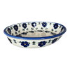 Polish Pottery Oval Baker (Blue Tethered Blossoms) | NDA187-4 at PolishPotteryOutlet.com