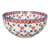 Polish Pottery Deep 8.5" Bowl (Red Lattice) | NDA192-20 at PolishPotteryOutlet.com