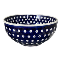 A picture of a Polish Pottery Deep 8.5" Bowl (Dot to Dot) | NDA192-22 as shown at PolishPotteryOutlet.com/products/deep-8-5-bowl-dot-to-dot-nda192-22