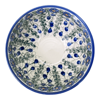 A picture of a Polish Pottery Deep 8.5" Bowl (Blue Cascade) | NDA192-A31 as shown at PolishPotteryOutlet.com/products/deep-8-5-bowl-blue-cascade-nda192-31