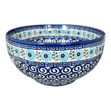 Bowl, Round, Deep, 8.5" in "Blue Daisy Spiral" by Andy | NDA192-38