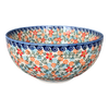 Polish Pottery Deep 8.5" Bowl (Meadow in Bloom) | NDA192-A54 at PolishPotteryOutlet.com