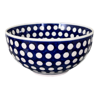 A picture of a Polish Pottery Deep 8.5" Bowl (Hello Dotty) | NDA192-A64 as shown at PolishPotteryOutlet.com/products/deep-8-5-bowl-hello-dotty-nda192-64