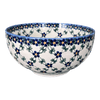 Polish Pottery Deep 8.5" Bowl (Blue Lattice) | NDA192-6 at PolishPotteryOutlet.com