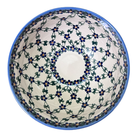 Bowl, Round, Deep, 8.5" in "Blue Lattice" by Andy | NDA192-6