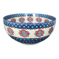 A picture of a Polish Pottery Deep 8.5" Bowl (Polish Bouquet) | NDA192-82 as shown at PolishPotteryOutlet.com/products/deep-8-5-bowl-polish-bouquet-nda192-82