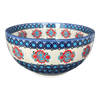 Polish Pottery Deep 8.5" Bowl (Polish Bouquet) | NDA192-82 at PolishPotteryOutlet.com