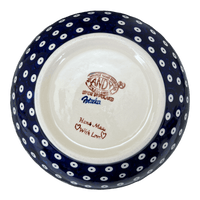 A picture of a Polish Pottery Deep 9" Bowl (Mosquito) | NDA194-24 as shown at PolishPotteryOutlet.com/products/deep-9-bowl-mosquito-nda194-24