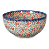 Polish Pottery Deep 9" Bowl (Meadow in Bloom) | NDA194-A54 at PolishPotteryOutlet.com