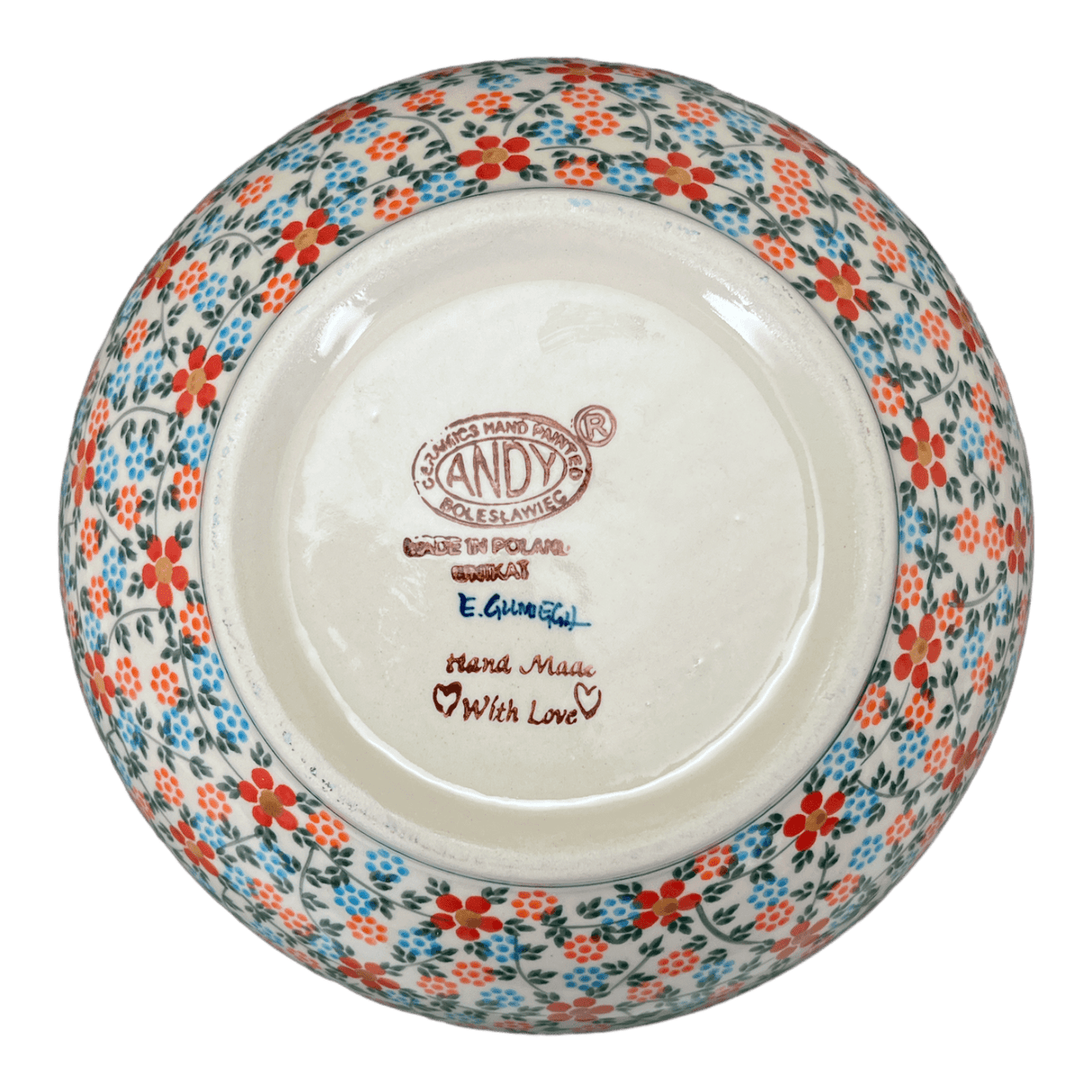 Bowl, Round, Deep, 9" in "Meadow in Bloom" by Andy | NDA194-A54