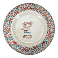 A picture of a Polish Pottery Deep 9" Bowl (Meadow in Bloom) | NDA194-A54 as shown at PolishPotteryOutlet.com/products/deep-9-bowl-meadow-in-bloom-nda194-a54