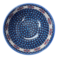 A picture of a Polish Pottery Bowl, Round, Deep, 9" in "Polish Bouquet" by Andy | NDA194-82 as shown at PolishPotteryOutlet.com/products/deep-9-bowl-polish-bouquet-nda194-82