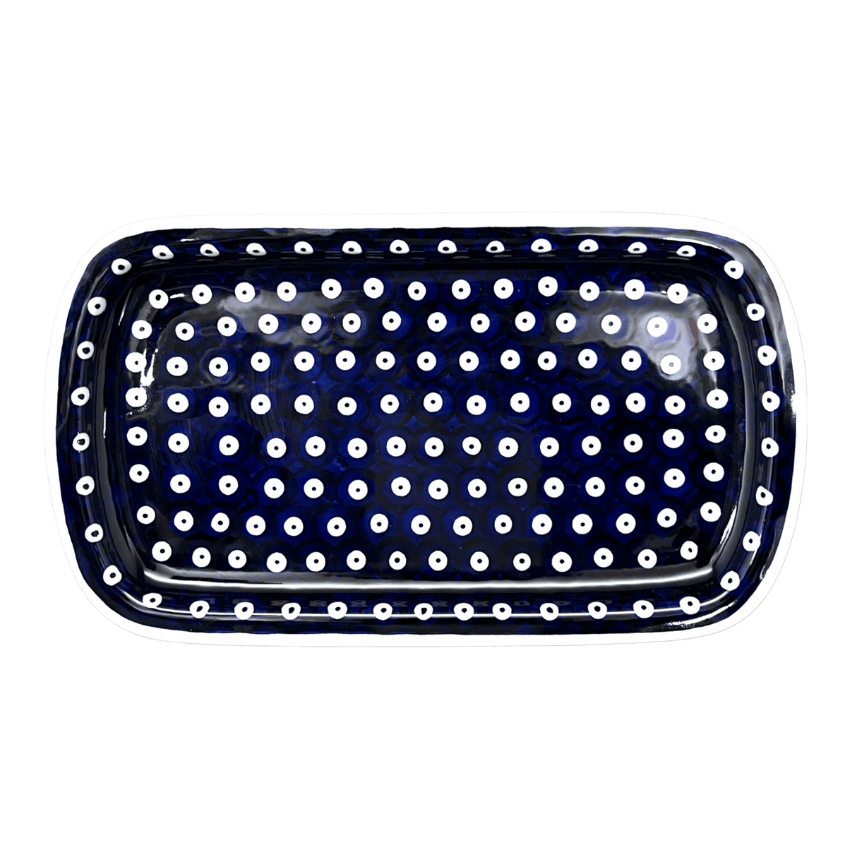 Tray, Shallow Serving, 12.5" x 7.5" in "Dot to Dot" by Andy | NDA210-22