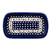 A picture of a Polish Pottery Shallow Serving Tray (Mosquito) | NDA210-24 as shown at PolishPotteryOutlet.com/products/shallow-serving-tray-mosquito-nda210-24