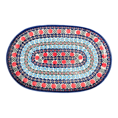 Plate, Oval, Shallow, 7" x 11" in "Pom-Pom Flower" by Andy | NDA245-30