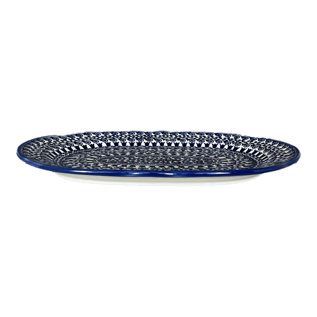 Platter, Wavy Edged Oval, 13.5" x 9.5" in "Tulip Path" by Andy | NDA262-25