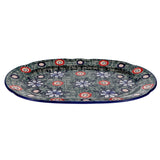 Platter, Wavy Edged Oval, 13.5" x 9.5" in "Floral Fairway" by Andy | NDA262-42