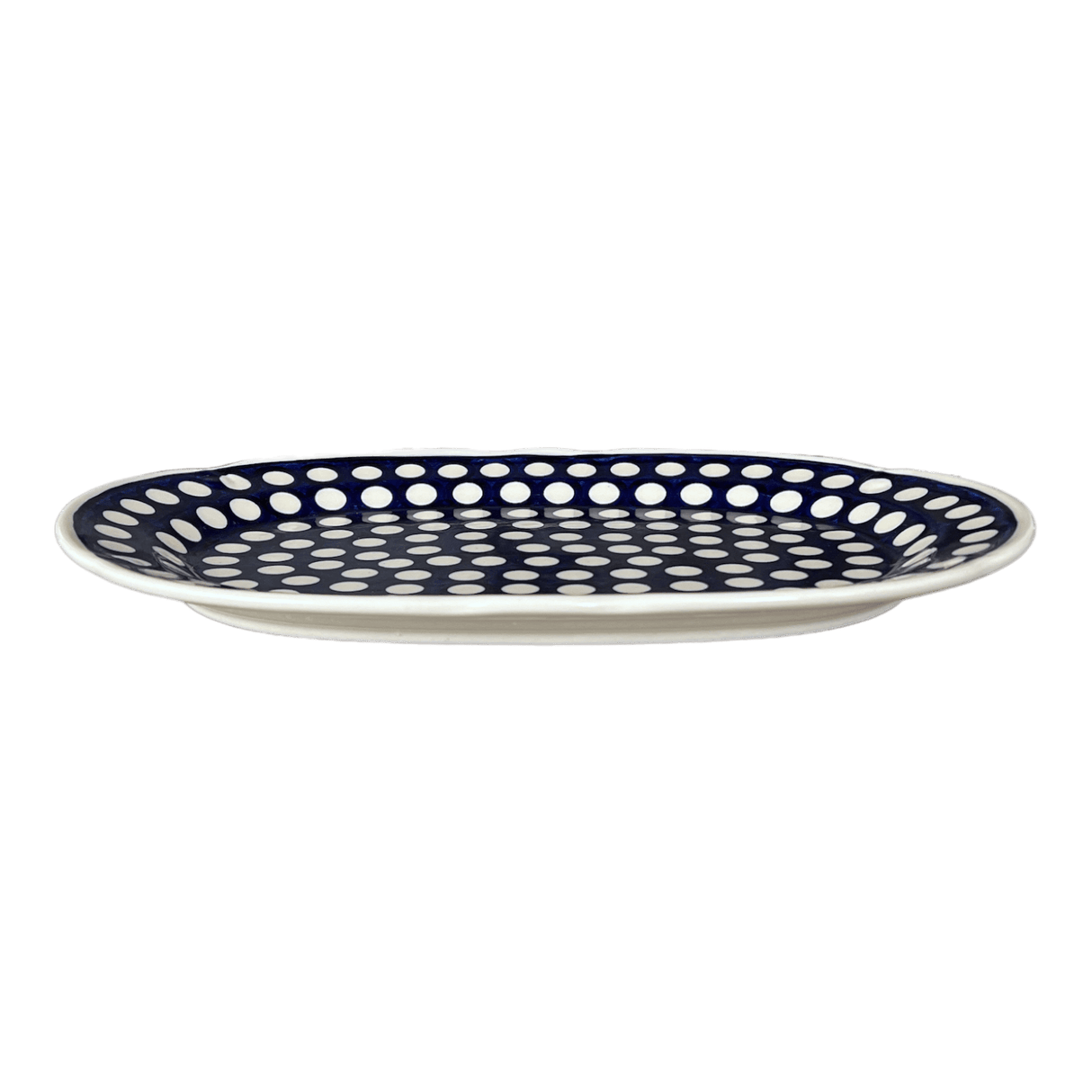 Platter, Wavy Edged Oval, 13.5" x 9.5" in "Hello Dotty" by Andy | NDA262-A64