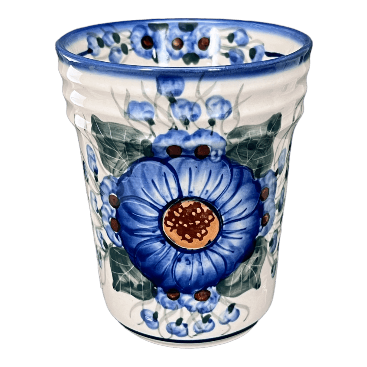 Tumbler, Ridged, 16 oz Large in "Bountiful Blue" by Andy | NDA345-36