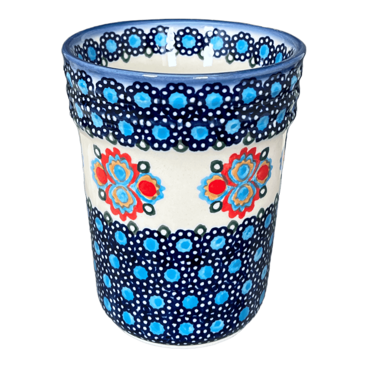 Tumbler, Ridged, 16 oz Large in "Polish Bouquet" by Andy | NDA345-82