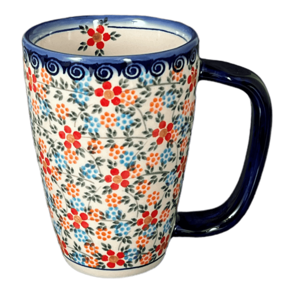 Mug, Cafe, 16 oz in "Meadow in Bloom" by Andy | NDA40-A54