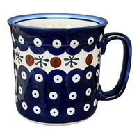 A picture of a Polish Pottery 14 oz. Straight Mug (Mosquito) | NDA47-24 as shown at PolishPotteryOutlet.com/products/14-oz-straight-mug-mosquito-nda47-24