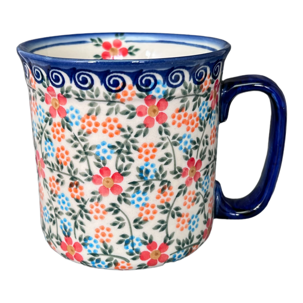 Mug, Straight Mug, 14 oz in "Meadow in Bloom" by Andy | NDA47-A54