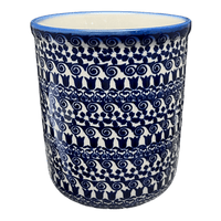 A picture of a Polish Pottery Wine Chiller/Utensil Holder (Tulip Path) | NDA73-25 as shown at PolishPotteryOutlet.com/products/wine-chiller-utensil-holder-tulip-path-nda73-25