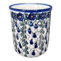A picture of a Polish Pottery Wine Chiller/Utensil Holder (Blue Cascade) | NDA73-A31 as shown at PolishPotteryOutlet.com/products/wine-chiller-utensil-holder-blue-cascade-nda73-31