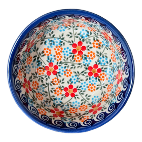 Polish Pottery 4.25" Bowl (Meadow in Bloom) | NDA84-A54 Additional Image at PolishPotteryOutlet.com