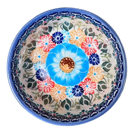 Bowl, Round, 4.25" in "Blue Poppy" by Andy | NDA84-A61