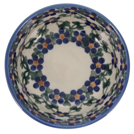 Bowl, Round, 4.25" in "Blue Lattice" by Andy | NDA84-6