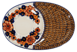 Plate, Oval, Soup & Sandwich, 11.75" x 7.25" in "Bouquet in a Basket" by Manufaktura | P006S-JZK