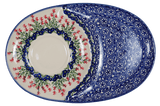 Plate, Oval, Soup & Sandwich, 11.75" x 7.25" in "Burning Thistle" by Manufaktura | P006S-P270