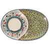 Polish Pottery Soup and Sandwich Plate (Sunlit Wildflowers) | P006S-WK77 at PolishPotteryOutlet.com