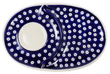 Plate, Oval, Soup & Sandwich, 11.75" x 7.25" in "Dot to Dot" by Manufaktura | P006T-70A