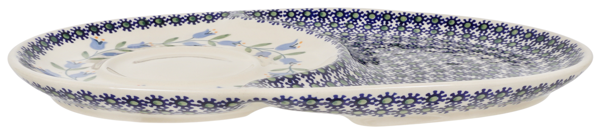 Plate, Oval, Soup & Sandwich, 11.75" x 7.25" in "Lily of the Valley" by Manufaktura | P006T-ASD