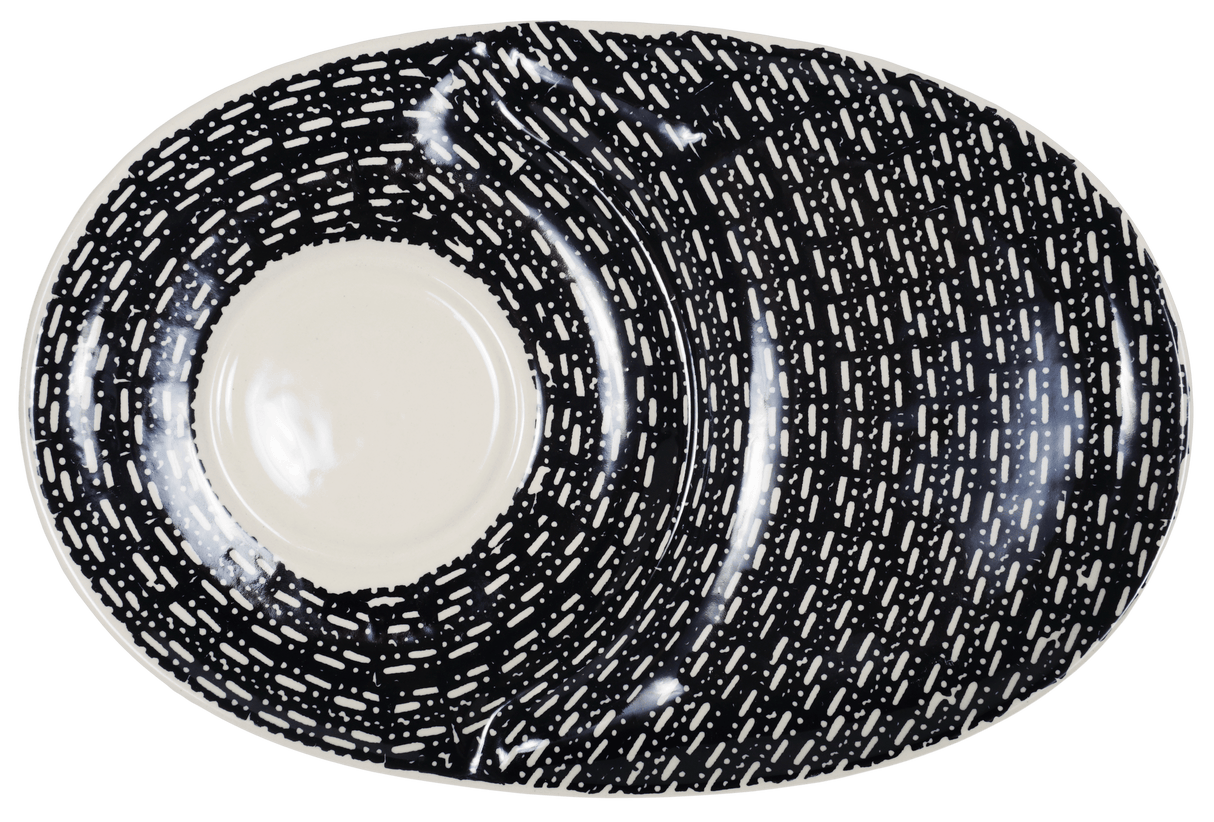 Plate, Round, Soup & Sandwich, 11.75" x 7.25" in "Metro" by Manufaktura | P006T-WCZM