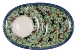 Plate, Oval, Soup & Sandwich, 11.75" x 7.25" in "On the Range" by Manufaktura | P006U-INK2