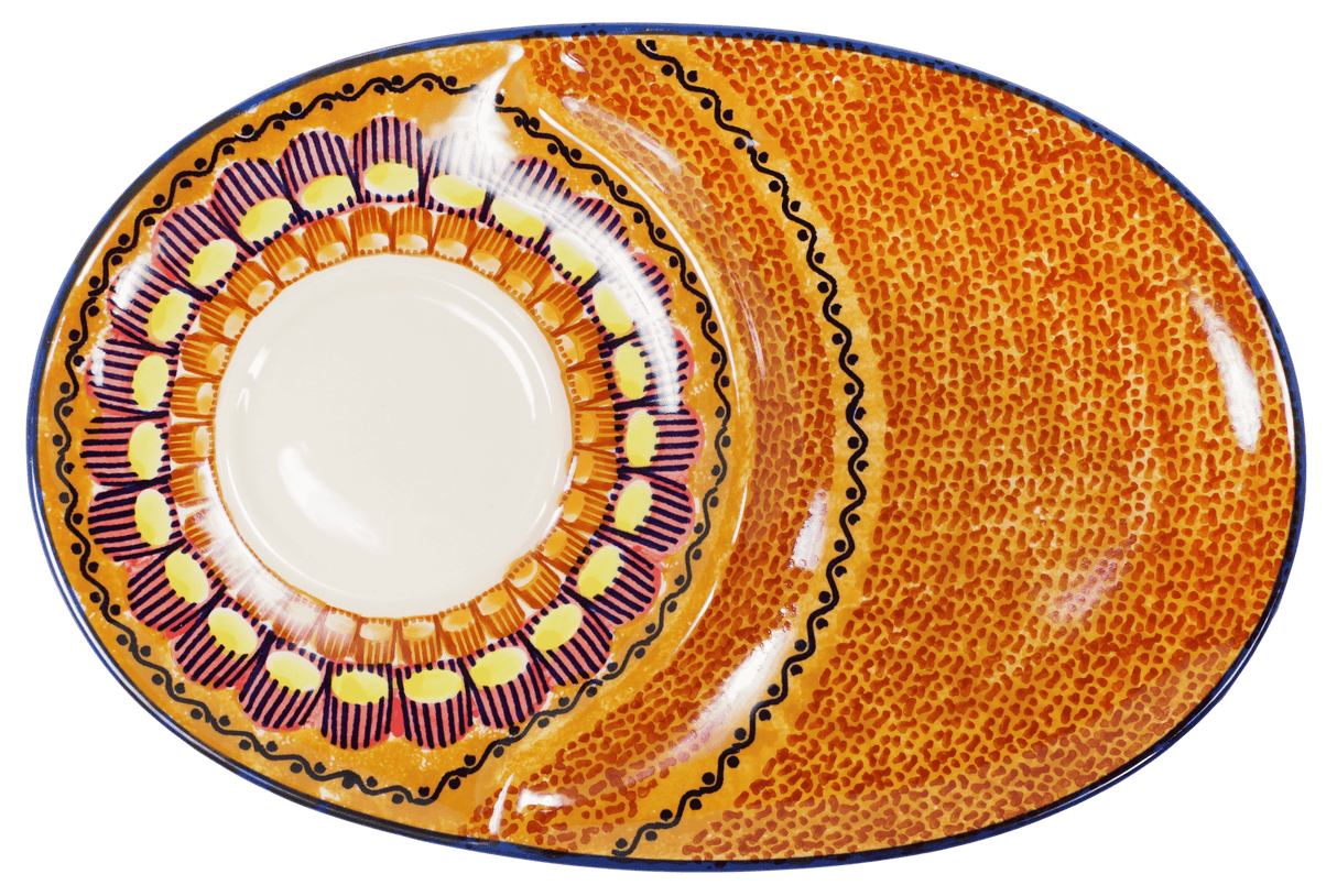 Plate, Oval, Soup & Sandwich, 11.75" x 7.25" in "Desert Sunrise" by Manufaktura | P006U-KLJ