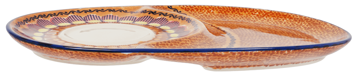 Plate, Oval, Soup & Sandwich, 11.75" x 7.25" in "Desert Sunrise" by Manufaktura | P006U-KLJ