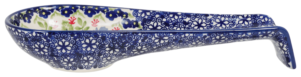 Spoon Rest, Large, 9.25" in "Floral Fantasy" by Manufaktura | P007S-P260