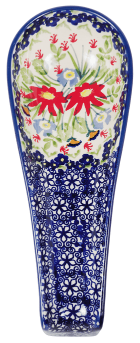 Polish Pottery Spoon Rest, Large, 9.25" in "Floral Fantasy" by Manufaktura | P007S-P260 Additional Image at PolishPotteryOutlet.com