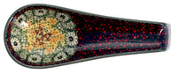 A picture of a Polish Pottery Large Spoon Rest (Sunshine Grotto) | P007S-WK52 as shown at PolishPotteryOutlet.com/products/spoon-base-medium-sunshine-grotto