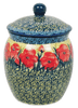 Polish Pottery 2 Liter Canister (Poppies in Bloom) | P074S-JZ34 at PolishPotteryOutlet.com