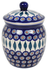 Polish Pottery 2 Liter Canister (Peacock) | P074T-54 at PolishPotteryOutlet.com